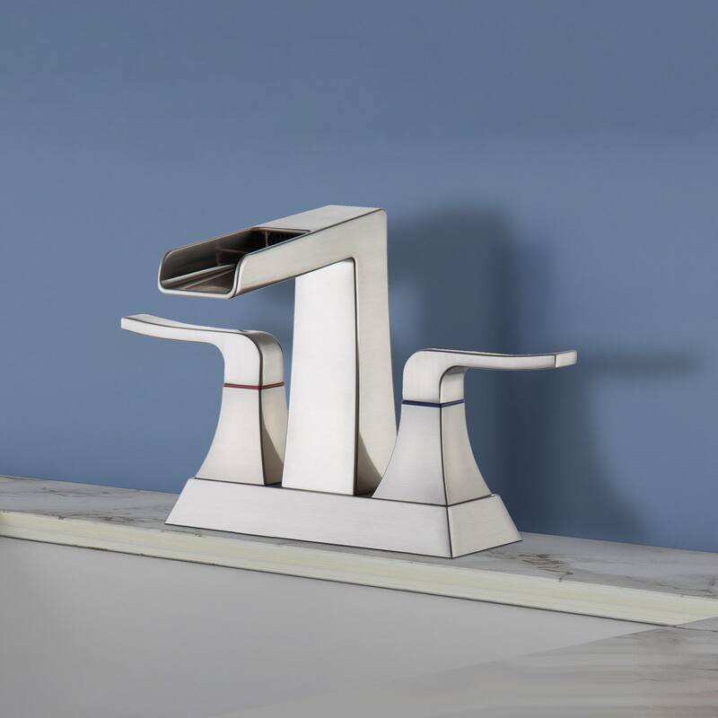 Topcraft Two Handle Waterfall Bathroom Faucet with Pop-Up Drainer