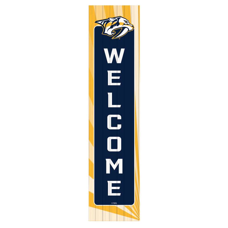 47" Porch Leaner Welcome Wall Sign, Nashville Predators - Navy