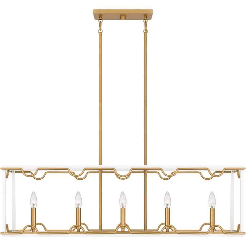 Brinkman 4-Light Matte White Island Light