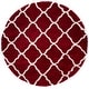 preview thumbnail 84 of 145, SAFAVIEH Hudson Shag Ariola Trellis 2-inch Thick Rug 3' Round - Red/Ivory