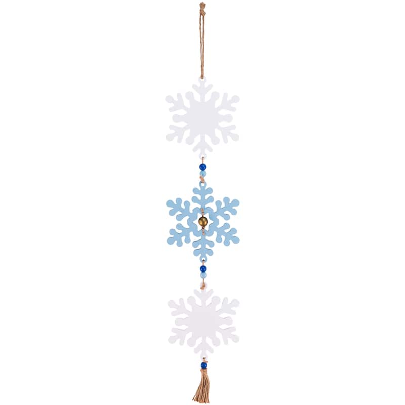 Glittered Joy Snowflakes Christmas Wall Sign - 26"