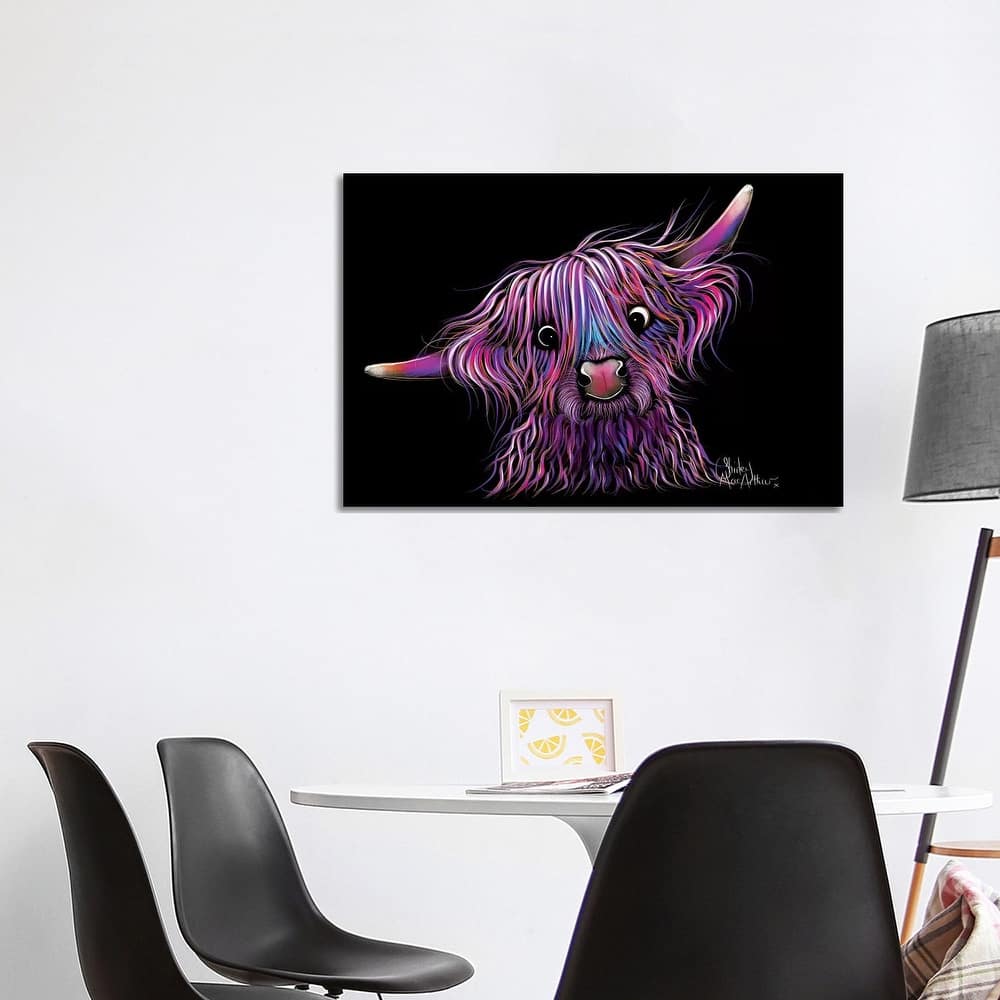 iCanvas "Huckleberry The Highland Cow" by Shirley Macarthur Canvas Print