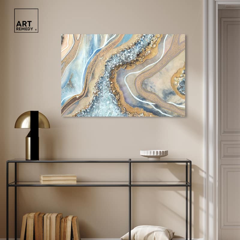Art Remedy The Luxurious Geode Gallery Wrapped Mineral, Agate & Geode 1 Piece Canvas Wall Art
