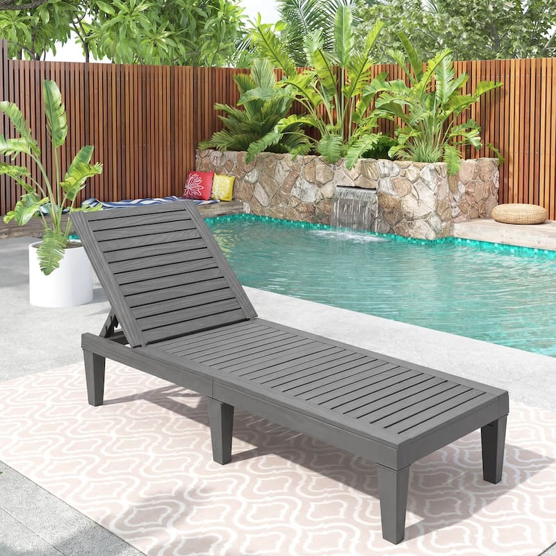 Costway Patio Lounge Chair Chaise Recliner Weather Resistant - See Details