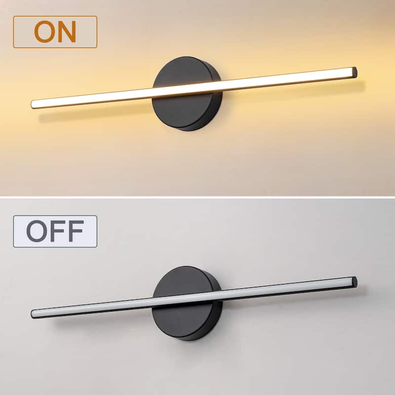 Modern 1-Light Dimmable LED Linear Bathroom Vanity Light