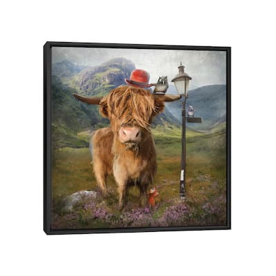 iCanvas "Highland Cow" by Matylda Konecka Framed Canvas Print