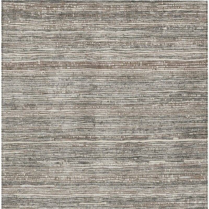 HomeRoots Striped Transitional Rectangle Outdoor Rug