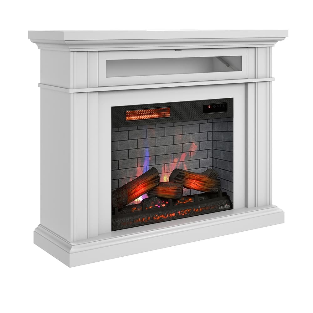 duraflame® Electric Fireplace Wall Mantel with Infrared Heater and Remote Control