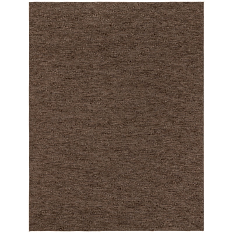 HomeRoots Geometric Contemporary Rectangle Outdoor Rug - 8' X 10'