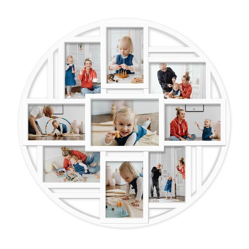 HELLO LAURA 9 Openings Collage Picture Frame Black Family Pictures Wall Decor