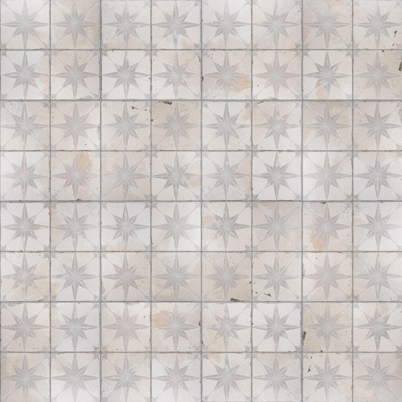 Merola Tile Kings Star Luxe White 17-5/8" x 17-5/8" Ceramic Floor and Wall Tile