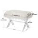 preview thumbnail 17 of 18, Glitzhome Modern Faux Fur Acrylic Accent Bench Ottoman