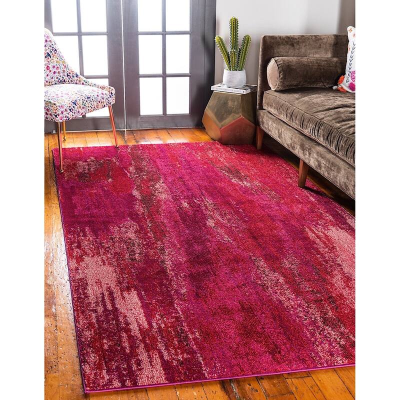 Contemporary Zhale Collection Area Rug - 5'x8' - Pink
