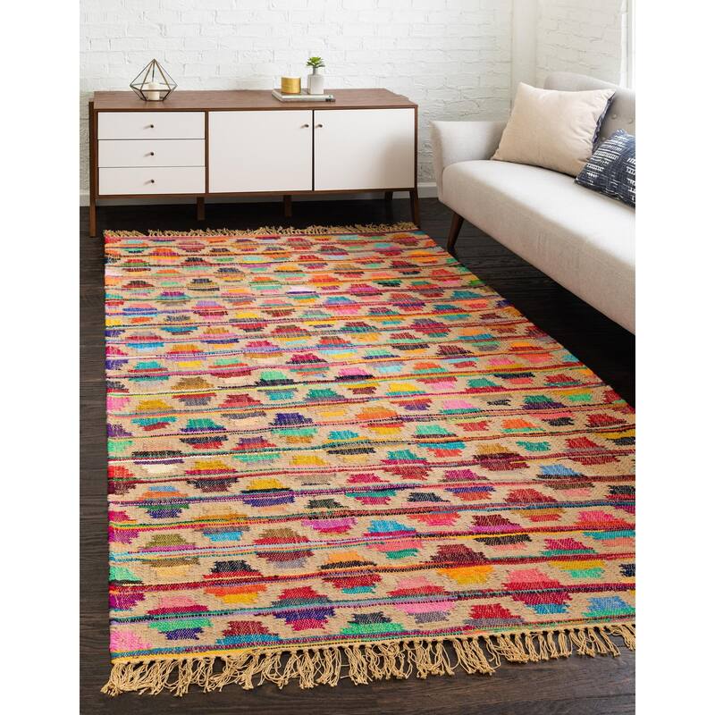Contemporary Octiane Collection Area Rug - 7'x10' - Multi-Beige
