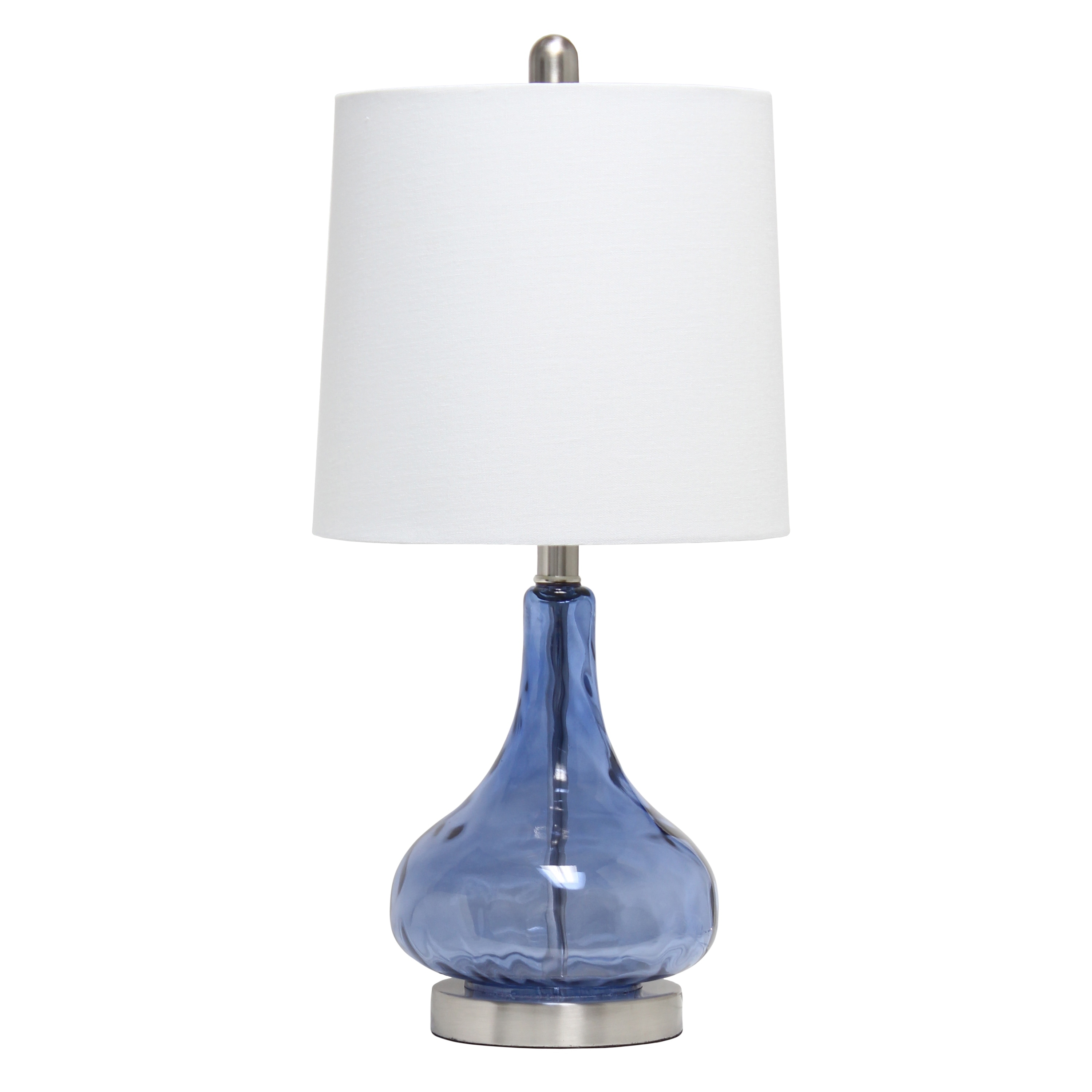 23.25" Modern Timeless Colored Dimpled Glass Table Lamp