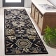 preview thumbnail 3 of 6, SAFAVIEH Handmade Metro Ibtihaj French Country Floral Wool Rug 2'3" x 6' Runner - Black/Beige - Runner