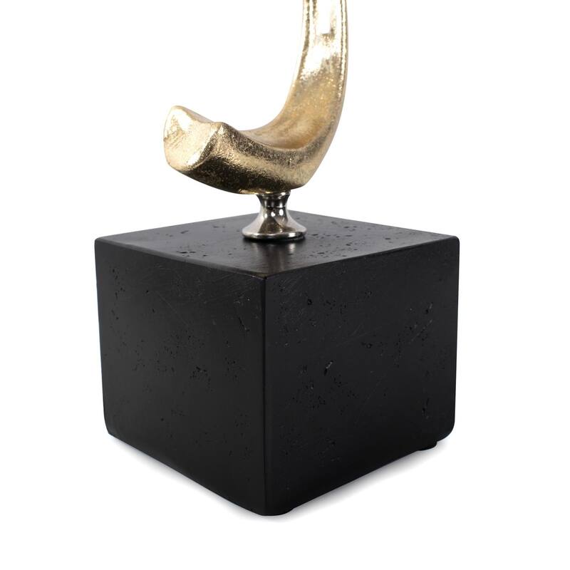 Gifu Golden Ginkgo Leaf Sculpture- Short