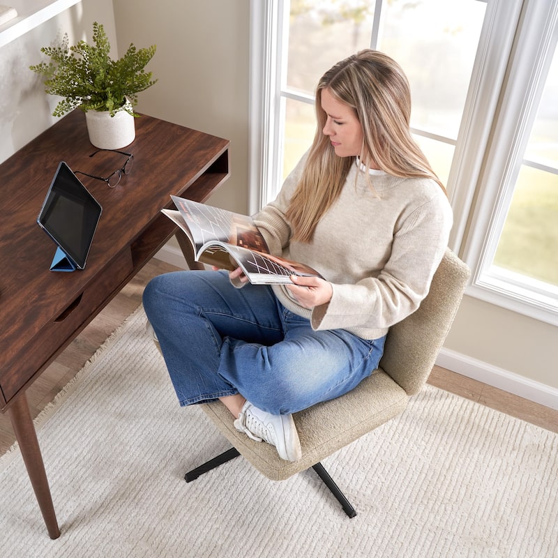 Bush Furniture Sutton Armless Computer Chair Without Wheels