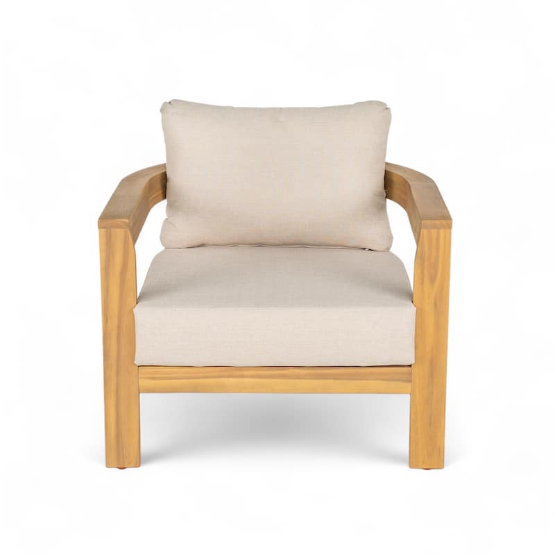 Christopher Knight Home-Zed Patio Acacia Wood Tub Club Chair