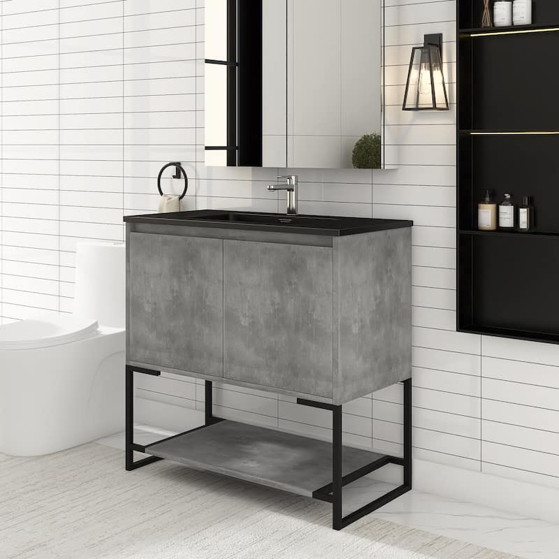 36-inch Freestanding Bath Vanity with Cultured Mable Top
