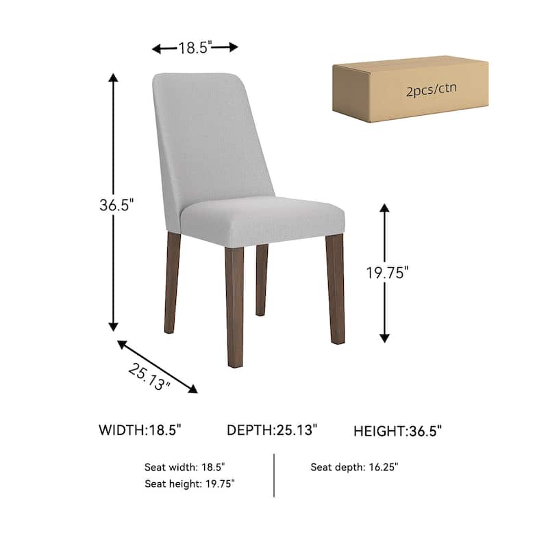 Signature Design by Ashley Lyncott Gray/Brown Dining Upholstered Side Chair (Set of 2) - 18"W x 24"D x 36"H