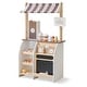 preview thumbnail 1 of 13, Teamson Kids Wooden Coffee Stand Pretend Play with Coffee Machine and 29 Pcs Accessories for Age 3-5 Kid and Toddlers Brown