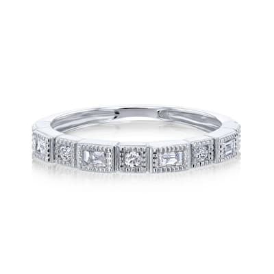 Kobelli 1/10 Carat Natural Diamond 10k Solid Gold Mixed Cut Vintage Style Nellie Ring