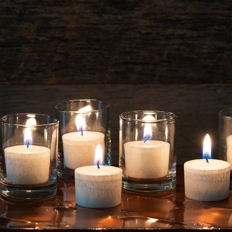 Aspen Creative 25704-4,Votive Candle Holder for Festival Decor,Wedding Parties,Holiday&Home Decor,2-1/8"Dia. x 3-1/2"H,4PK