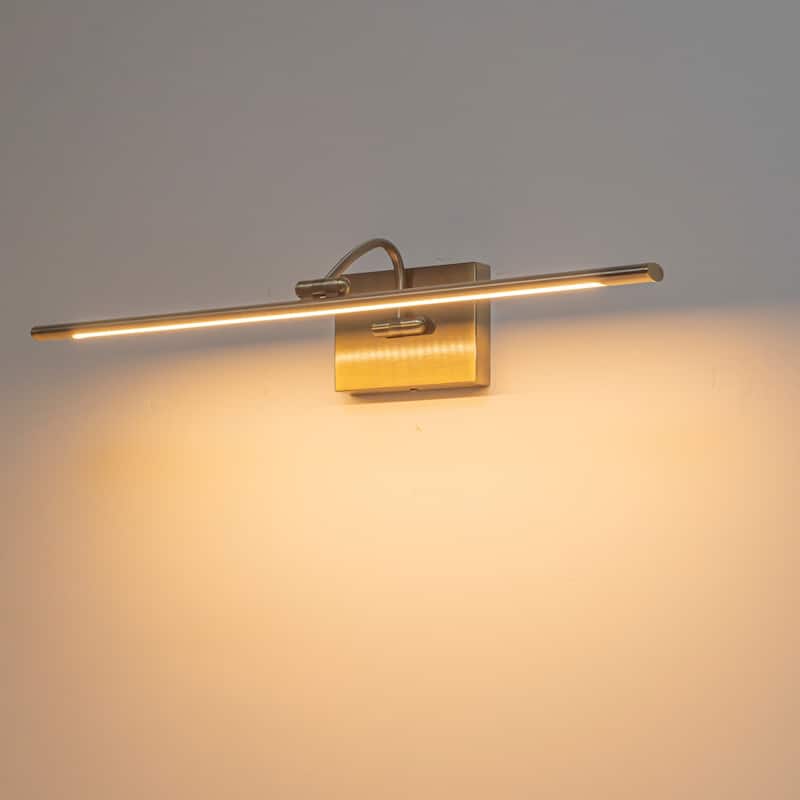 1-Light Linear Brushed Metal Finish Dimmable LED Picture Light with 3000K Warm Light - 23.6 in. W x 3.5 in. D x 4.3 in. H