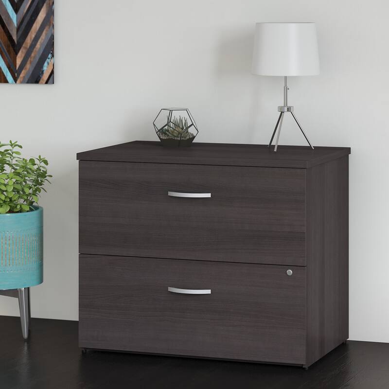 Studio C 2-drawer Lateral File Cabinet by Bush Business Furniture - Storm Gray