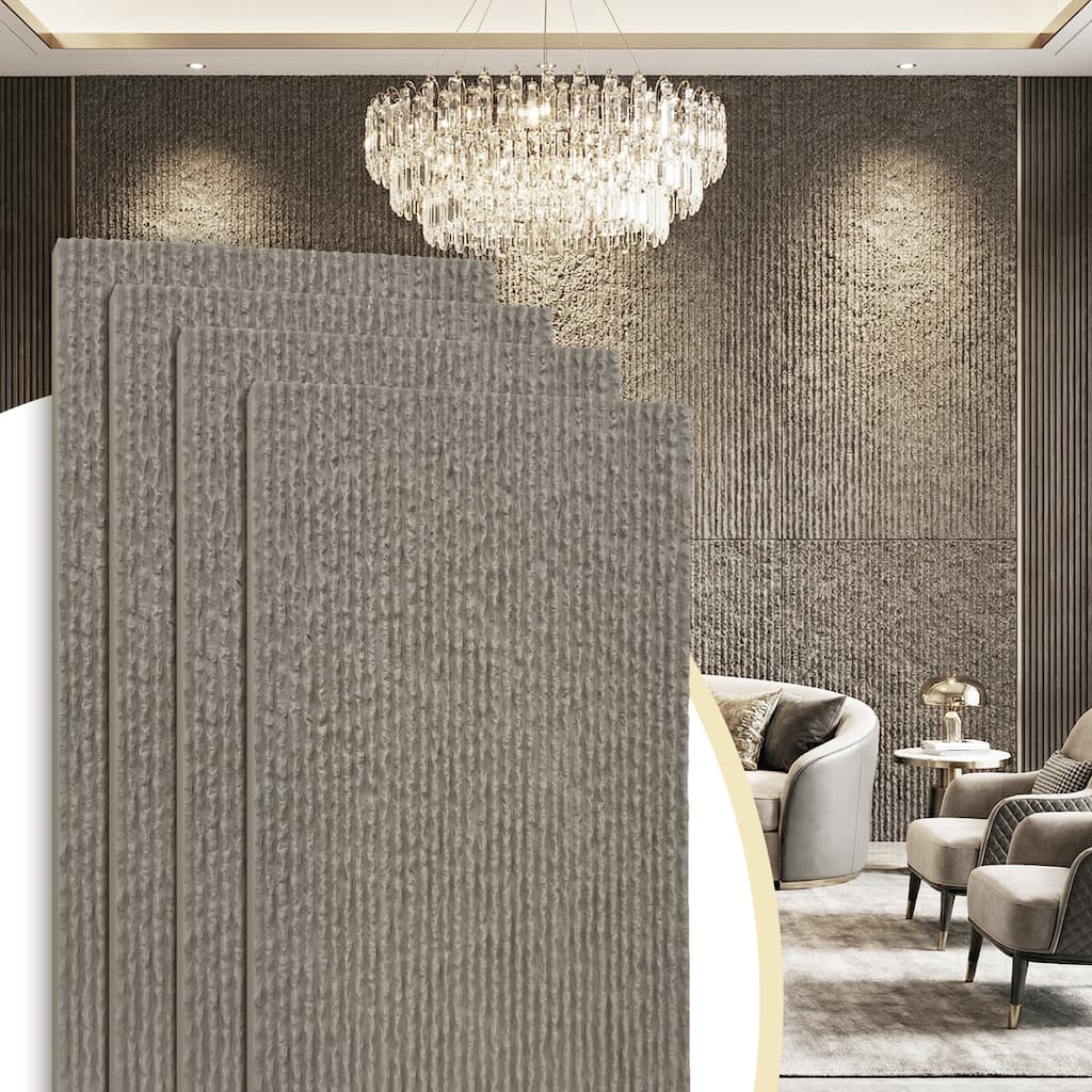4Pcs 48"x24" 3D Faux Stone Wall Panels Imitation Decorative Wall Tiles for Interior Wall Decor