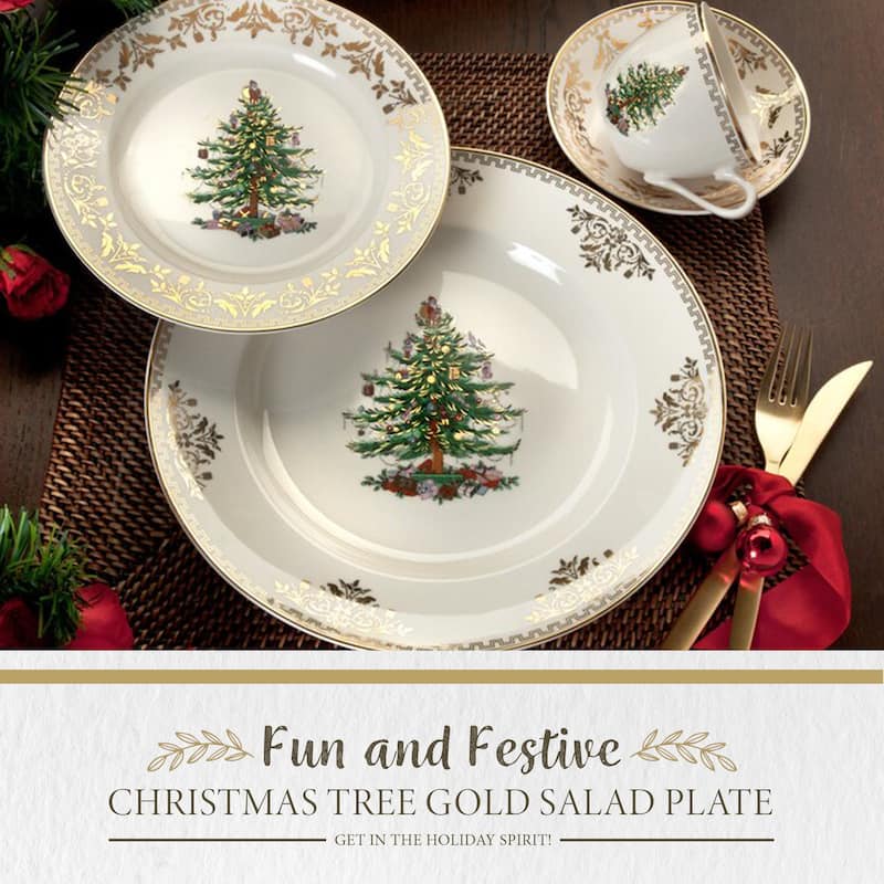 Spode Christmas Tree Gold Salad Plate