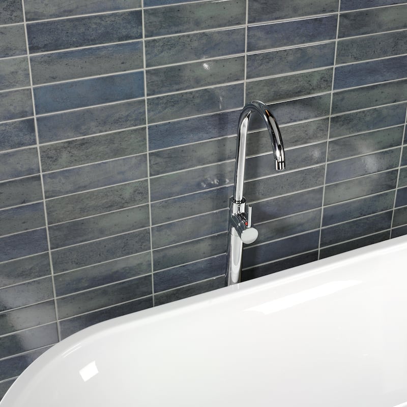 Merola Tile Capri Brick Indigo 2-1/2" x 10" Porcelain Floor and Wall Tile