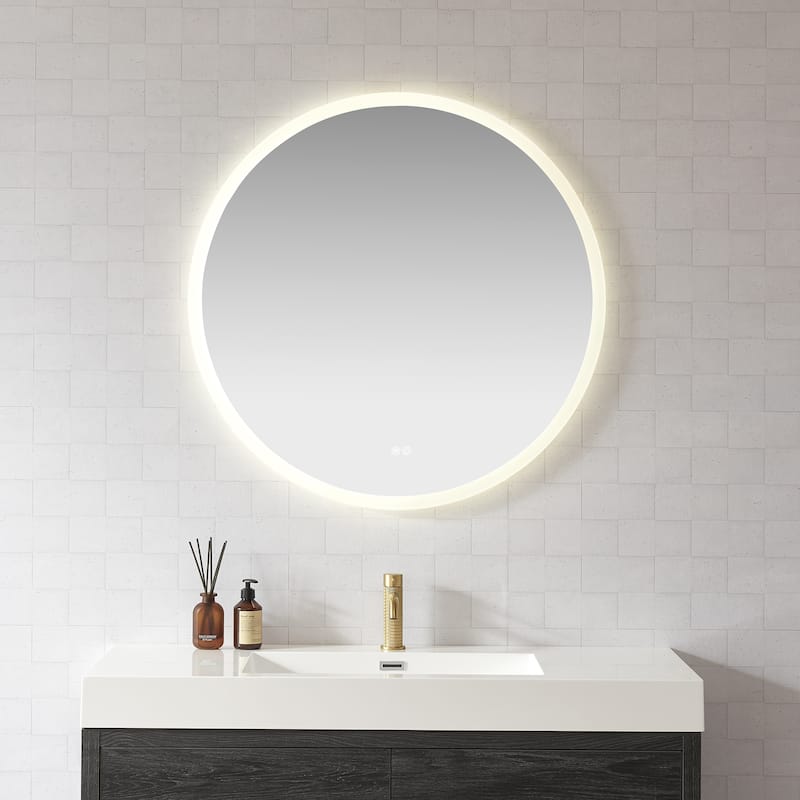 Moscow Round Frameless LED Wall Bath Vanity Mirror