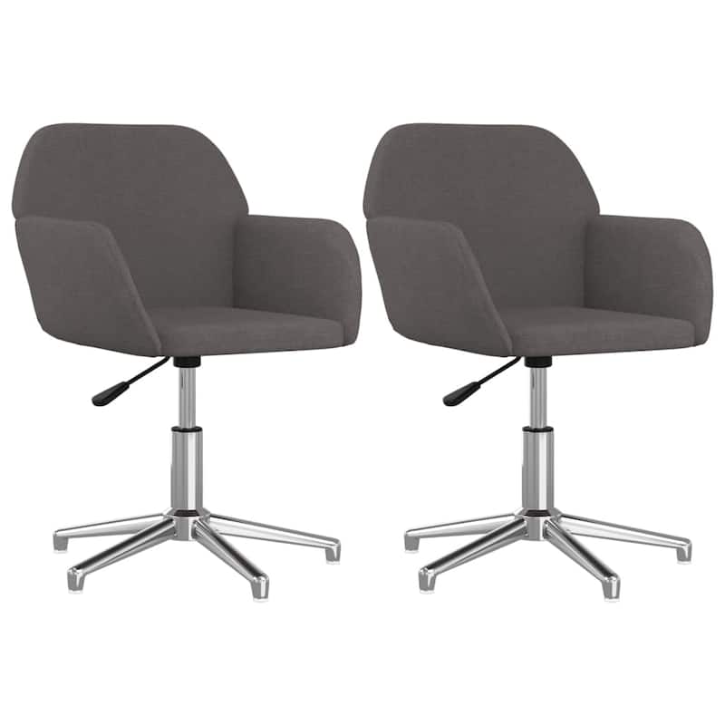 vidaXL Swivel Dining Chairs 2 pcs multi color Fabric