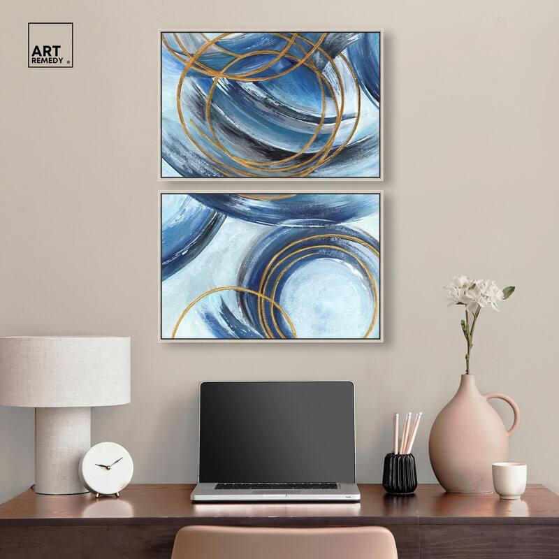Golden Riviera Canvas Set of 2 by Art Remedy