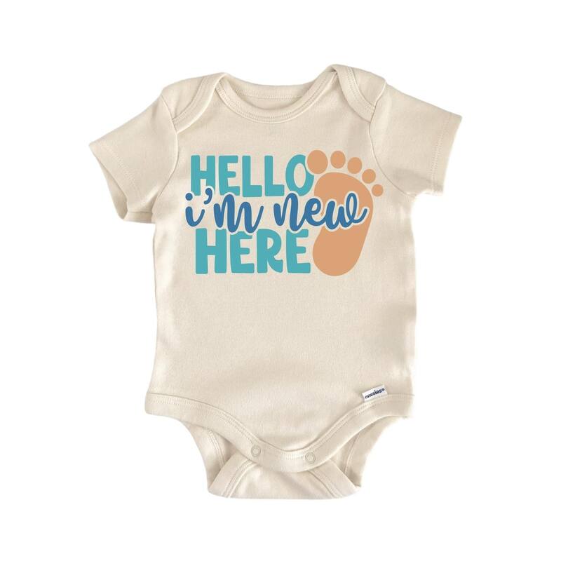 Hello Boy Blue - Baby Boy Girl Clothes Infant Bodysuit Funny Cute Newborn - White - 3-6M