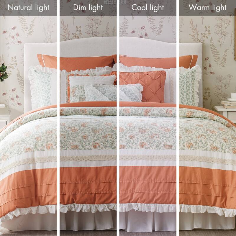 Madison Park Vanessa 9 Piece Cotton Percale Comforter Set