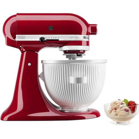 KitchenAid Ice Cream Maker Stand Mixer Attachment - White (2 Quart) - 11 x 9 x 7 inches