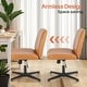 preview thumbnail 38 of 66, Desk Chairs. Cross Legged Office Task Armless Wide Vanity Makeup Chair Computer Chairs for Home Office