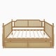 preview thumbnail 37 of 40, Wooden Rattan Daybed with 2 Drawers or Trundle