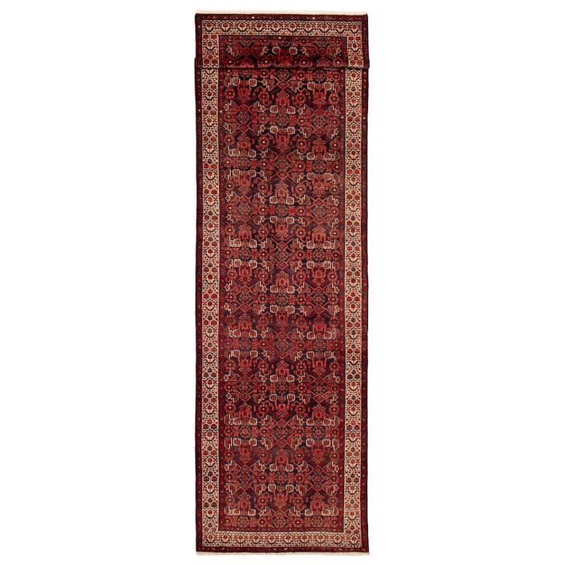 ECARPETGALLERY Hand-knotted Andelz Navy Wool Rug - 3'7 x 13'2 - Dark Navy - 3'7 x 13'2