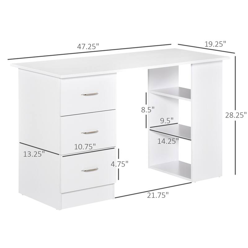 Home Office Computer Desk Bookcase