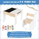 preview thumbnail 2 of 8, Gymax 4-in-1 Kids Wooden Table & 2 Chairs Set w/ Storage Detachable