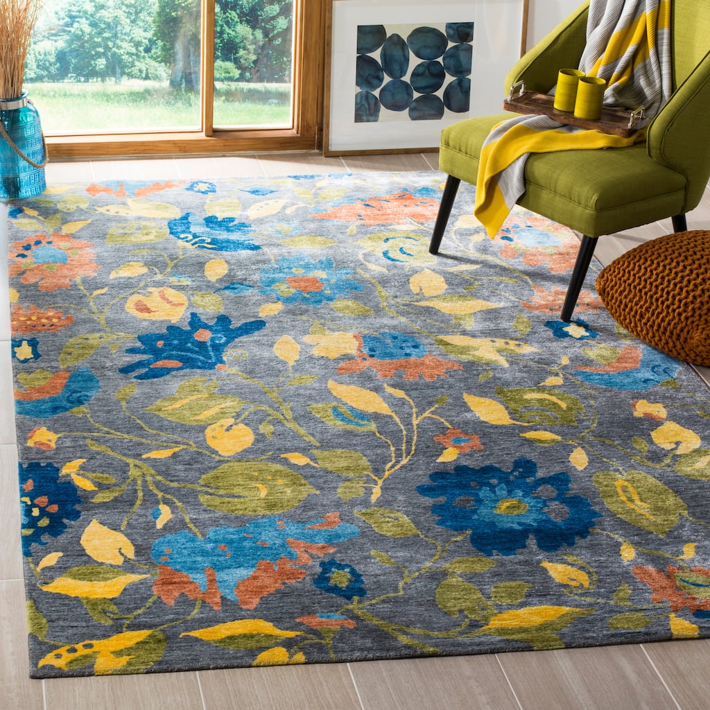 SAFAVIEH Couture Hand-knotted Tibetan Bonka Modern Wool Rug