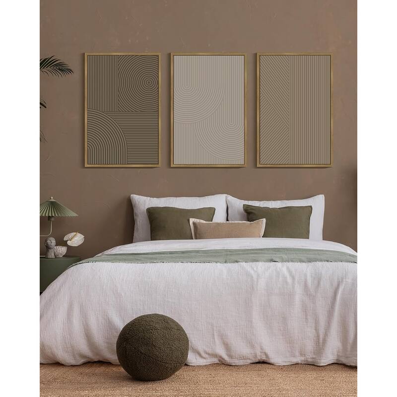 Wall Art Modern Boho Neutral Line Wall Decor Geometric Artwork