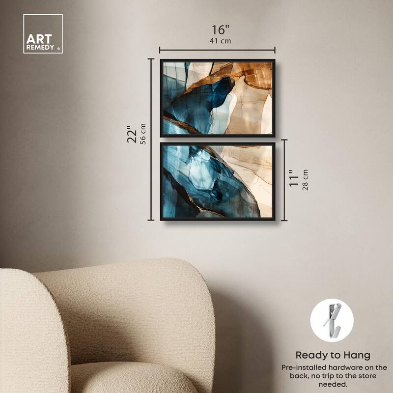 Glitch Aesthetic II Canvas Set of 2 by Art Remedy