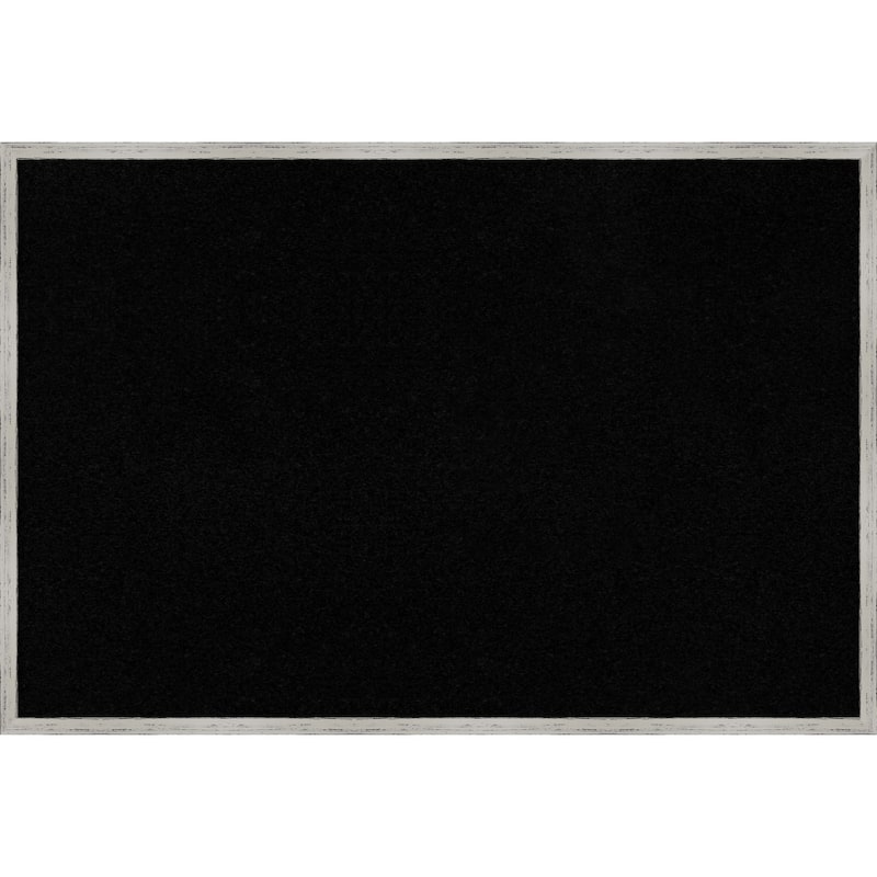 Shiplap White Narrow Wood Framed Black Corkboard Bulletin Board
