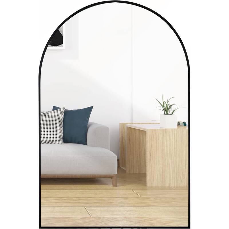 24x36 Inch Metal Framed Arched Bathrrom Mirror