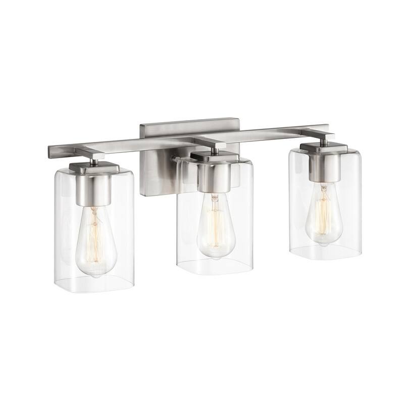 KAWOTI 20.75in. 3-light Bathroom Vanity Light with Square Glass
